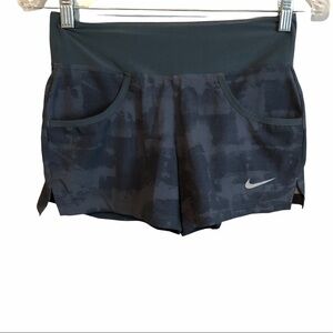 Nike Dri-Fit Green Abstract Camo Running Shorts